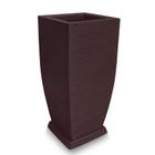 Vaso De Planta + Prato Grande Polietileno Decor 90X40 Café - Foster Plast