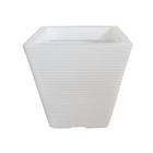 Vaso De Planta Quadrado Decorativo Polietileno 30X30 Branco