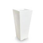 Vaso De Planta Quadrado Decorativo Polietileno 75X40 Branco