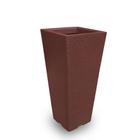 Vaso De Planta Quadrado Grande Polietileno 75X40 Chocolate