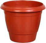 Vaso de Planta Redondo 22 cm Marrom Jardim - PLASTICOS RISCHIOTO