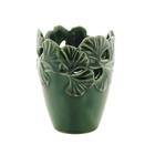 Vaso de Porcelana Leaf Verde 61326 - Royal Decor