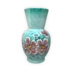 Vaso de Porcelana para Flores Jarro de Louça Grande Abacaxi 19 cm Pintado à Mão FLORAL AZALEIAS SILVESTRE ROSA