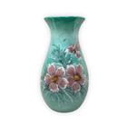 Vaso de Porcelana para Flores Jarro de Louça Grande Ampulheta 19 cm Pintado à Mão FLORAL AZALEIAS SILVESTRE ROSA