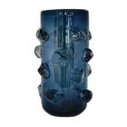 Vaso de Vidro Azul 19,5x19,5x32,5cm