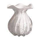 Vaso de vidro branco murano 11,5cm x 13cm - BTC Decor