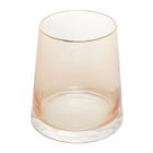 Vaso de Vidro com Borda Dourada Âmbar Liz 29248 - Wolff