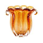 Vaso de Vidro Murano Italy Ambar Lyor 15x12x12,5cm