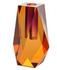 VASO DECOR CRISTAL LARANJA ROSA 12cm