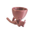 Vaso Decor Leitor Estudante Robert Plant Para Suculentas Rose Gold - 3D Art