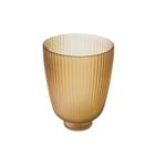 Vaso Decorativo c Base Maior Cristal Marrom - LUXdécor