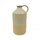 Vaso decorativo ceramica verde e bege 25,7cm - BTC