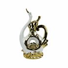 Vaso Decorativo Cisne Branco e Dourado - Escultura de Luxo com Detalhes Requintados - Decorativo de Alta Qualidade!