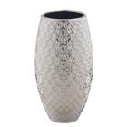 Vaso Decorativo de Cerâmica Otton 13cm Prata Espressione