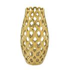 Vaso Decorativo de Cerâmica Siena Gold 15cm dourado Espressione