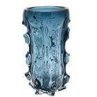 Vaso Decorativo de Vidro Azul 28cm ROD0069 BTC