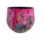 VASO DECORATIVO EM METAL LAMMIE FIESTA FUCHSIA 28cm - TS Brasil