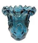 Vaso decorativo em murano azul aquamarine torino