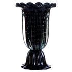 Vaso Decorativo em Murano Preto - 40x25cm - Vasos Clássicos de Luxo com Elegância Distinta - Decorativos de Qualidade Duradoura!