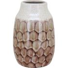 Vaso Decorativo Enfeite Casa Cerâmica 22x15x15cm Marrom