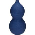 VASO DECORATIVO ENFEITE CASA ESFERAS HOME&CO CERÂMICA 28x14x14cm AZUL