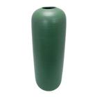 Vaso Decorativo Maior Ceramica Verde Redondo Finos Relevos