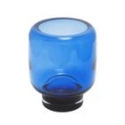 Vaso Decorativo Menor Cristal Azul c Base Design Tradicional