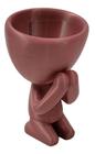 Vaso Decorativo Orando Rezando Robert Plantas Suculentas Rose Gold