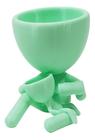 Vaso Decorativo Para Suculentas Dia das Mães Com Bebê e Mamadeira Verde Pistache 13 cm