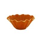 Vaso decorativo porcelana laranja 15x7cm