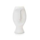 Vaso Decorativo Rosto em Cerâmica Branco 23,5x11 cm - D'Rossi