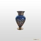 Vaso decorativo vidro com metal cromado