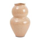 VASO EM CERAMICA BEGE TORNEADO 24cm MART