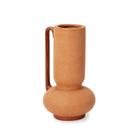 Vaso em ceramica decorativo terracota com alça