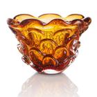 Vaso Em Cristal Murano Âmbar - São Marcos 20Cm