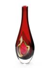 Vaso Em Cristal Murano Vermelho - São Marcos 52cm