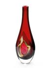 Vaso Em Cristal Murano Vermelho - São Marcos 52Cm