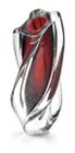 Vaso Em Cristal Murano Vermelho Tronco São Marcos 28 Cm