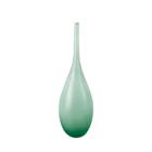 Vaso em Forma de Gota em Vidro Jateado Verde G