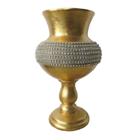 Vaso em Resina Dourado - 53x28x30cm - Vaso Elegante com Toque Luxuoso e Clássico - Design Distinto!
