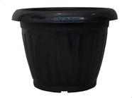 Vaso flor Romano Cachepot Plantas Plastico N4- Preto