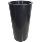 Vaso Grande De Polietileno Decorativo Para Plantas E Flores 79 x 44 cm - Preto