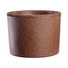 Vaso Jardim Redondo Afort Gramado Terrano Café 12cm - Embalagem com 6 Unidades