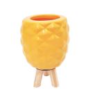 Vaso Miniatura Abacaxi Cor Amarelo Com Pezinho