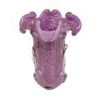 Vaso Murano Italiano Violeta Lapidados e Relevos Fino Design - LUXdécor