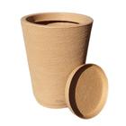 Vaso para planta coluna decorativa grafiato de luxo com prato - 36x31