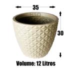 Vaso para Planta Cone Redondo Modelo Diamante 3D Decoração Moderna Casa e Jardim 30 x 35