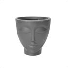 Vaso Para Planta Face Rosto Cabeça Mulher N 17cm Nutriplan Preto PolietilenoPlastico Nutriplast