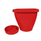 Vaso para Plantas Decorativo Quadrado Com Prato N13 Uninjet