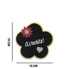 Vaso Placa para Flor Amarelo 10x5cm